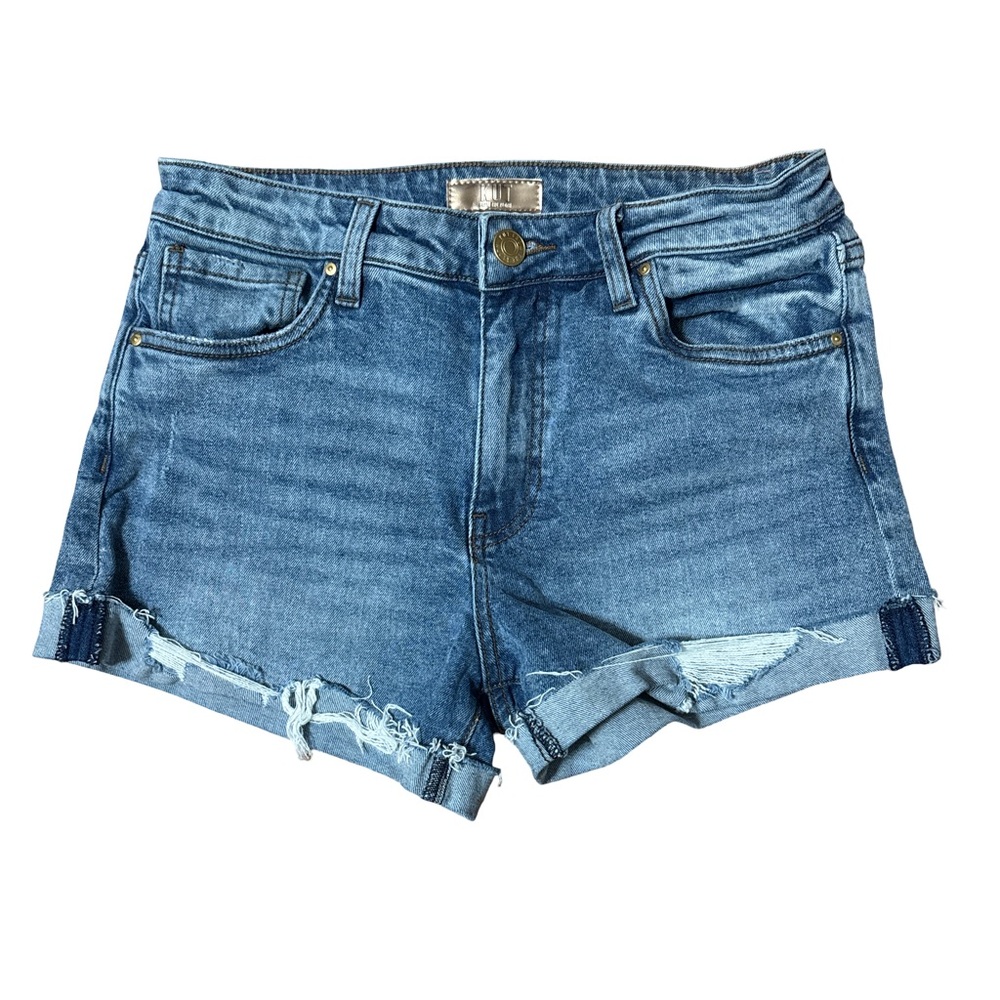 Kut From The Kloth Blue Jean Shorts Distressed